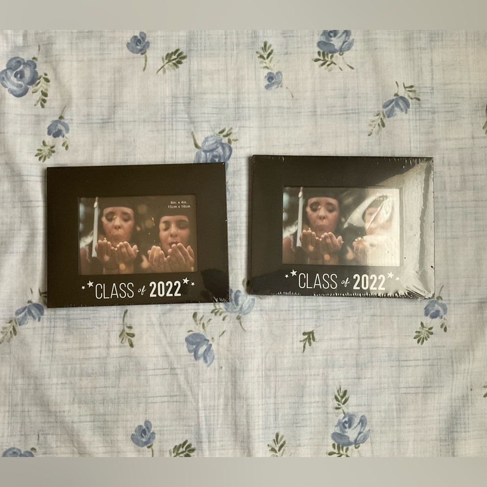 🐥Class of 2022 Black Graduation Photo Frames - Set of 2